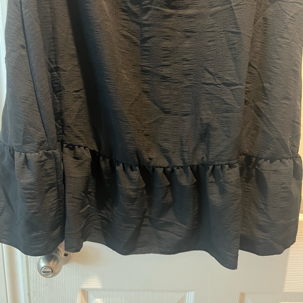 SHEIN Black Ruffle Midi Dress - Picture 3 of 4